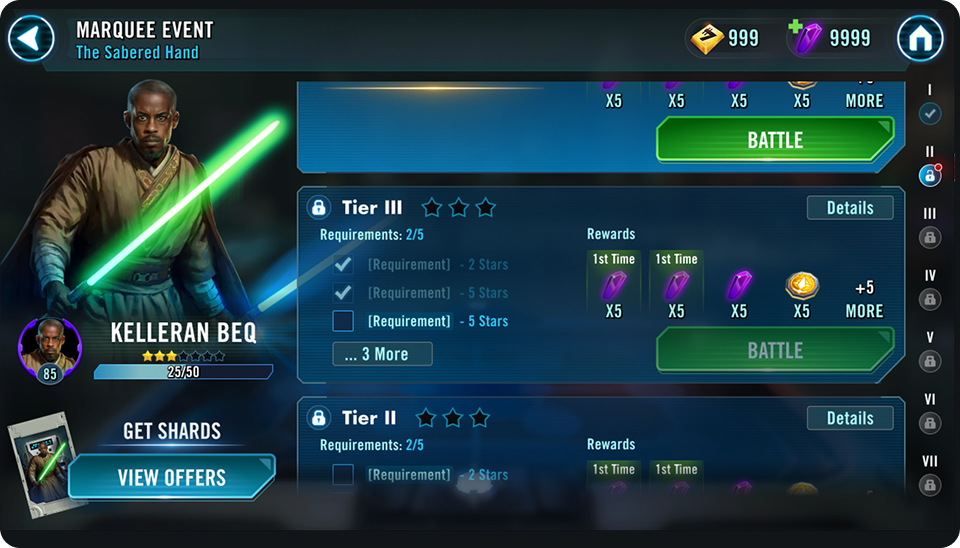 Refined UI — Clear tier states